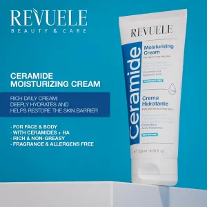 Revuele Ceramide Moisturizing Cream hydratačný krém na telo a tvár pre suchú až veľmi suchú pokožku 200 ml