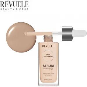 Revuele Serum Foundation [+HA] hydratačný make-up pre zjednotenie farebného tónu pleti odtieň Very Light 30 ml