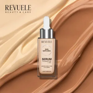 Revuele Serum Foundation [+HA] hydratačný make-up pre zjednotenie farebného tónu pleti odtieň Light-Medium 30 ml