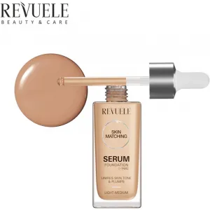 Revuele Serum Foundation [+HA] hydratačný make-up pre zjednotenie farebného tónu pleti odtieň Light-Medium 30 ml