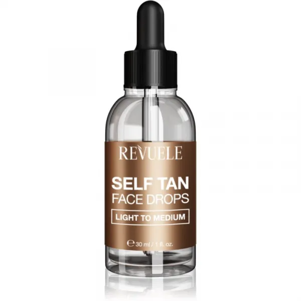 Revuele Paradise Bronze Self Tan Face Drops samoopaľovacie kvapky na tvár odtieň Light To Medium 30 ml