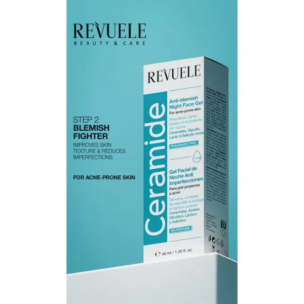 Revuele Ceramide Anti-Blemish Night Face Gel gél proti nedokonalostiam na noc 40 ml