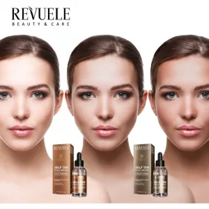 Revuele Paradise Bronze Self Tan Face Drops samoopaľovacie kvapky na tvár odtieň Light To Medium 30 ml