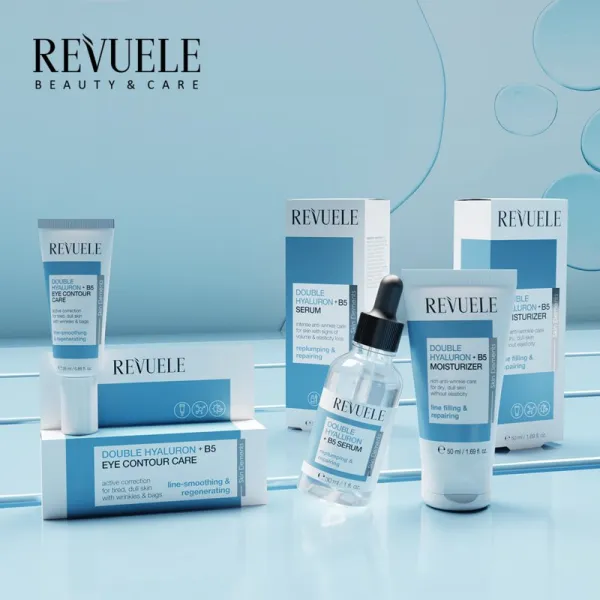 Revuele Double Hyaluron + B5 Moisturizer hydratačný a zvláčňujúci krém proti vráskam 50 ml