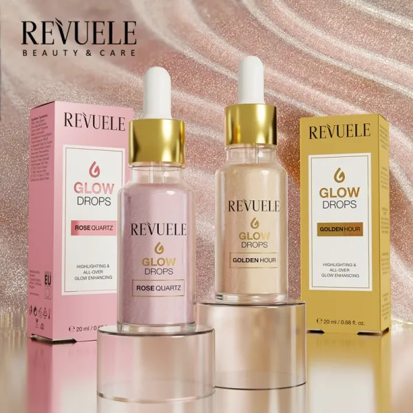 Revuele Glow Drops Golden Hour rozjasňujúce sérum na telo a tvár 20 ml