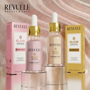 Revuele Glow Drops Golden Hour rozjasňujúce sérum na telo a tvár 20 ml