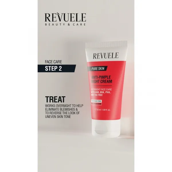 Revuele Pure Skin Anti-Pimple nočný krém proti akné 50 ml