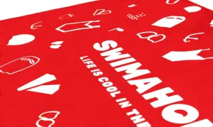 Swimaholic swimming world microfibre towel červená