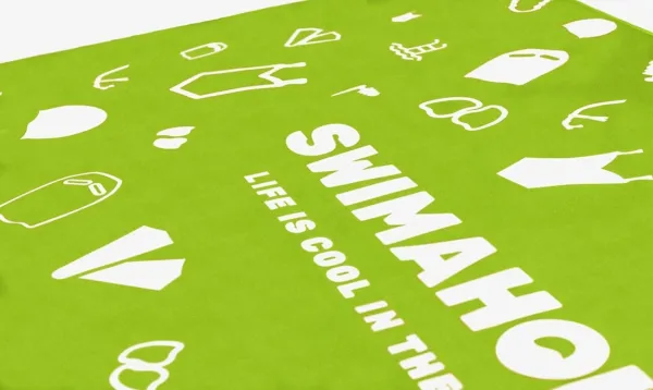 Swimaholic swimming world microfibre towel zelená