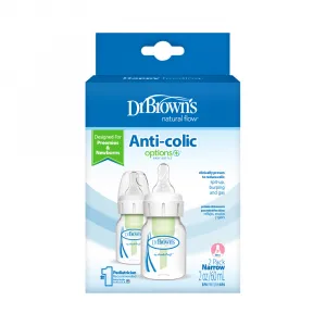 Dojčenská fľaša options+ Anti-colic 60ml – 2ks (SB2200-P3)