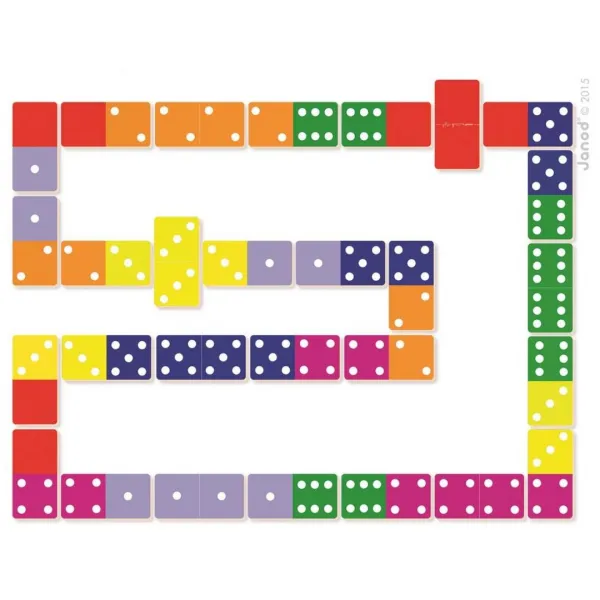 Janod Detské obojstranné domino Džungľa so zvieratkami 28 kariet