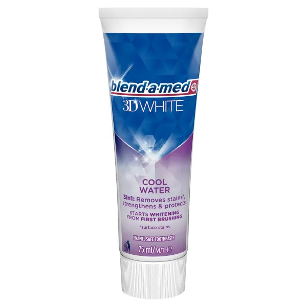 Blend-a-med 3D White Cool Water bieliaca zubná pasta 75 ml