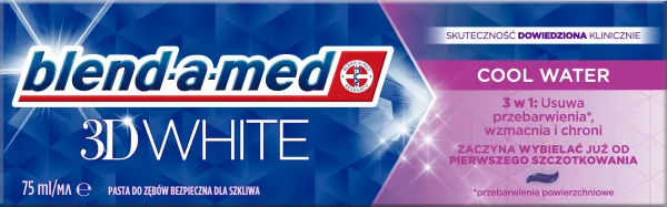 Blend-a-med 3D White Cool Water bieliaca zubná pasta 75 ml