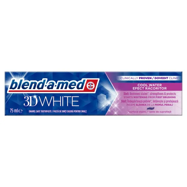 Blend-a-med 3D White Cool Water bieliaca zubná pasta 75 ml
