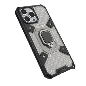 MG Capsule Ring plastový kryt na iPhone 13, čierny