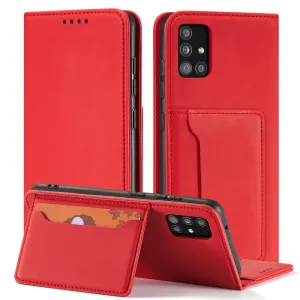 MG Magnet Card knižkové kožené puzdro na Samsung Galaxy A13 5G, červené