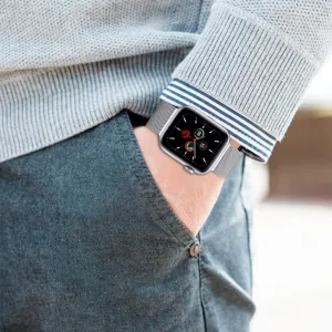 Tech-Protect Milanese remienok na Apple Watch 42/44/45/49mm, starlight