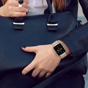 Tech-Protect Milanese remienok na Apple Watch 42/44/45/49mm, starlight