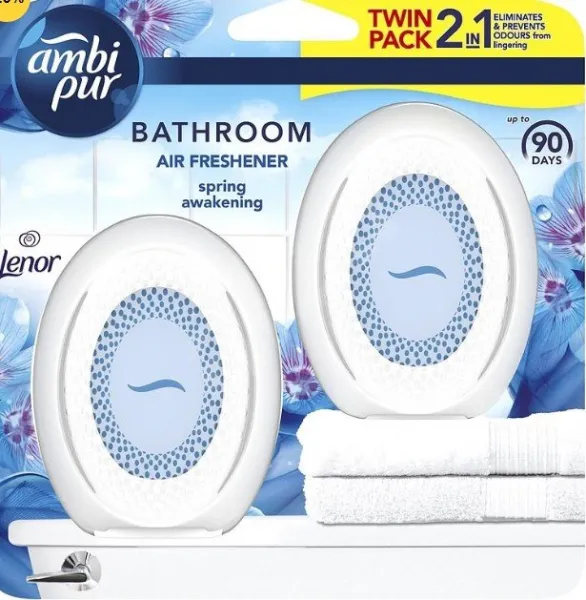 Ambi Pur Bathroom Lenor Spring Awakening,Osviežovač Vzduchu,Odstránenie A Prevencia Zápachu,2Kusov
