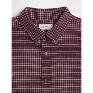 GAP V-LS STANDARD OXFORD Pánska košeľa, červená, veľkosť