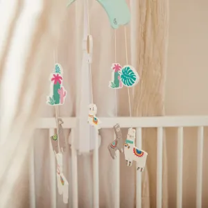 Bieco Wooden Mobile kolotoč na postieľku 0 m+ Llama 1 ks