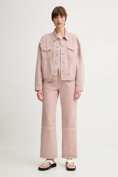 Rifľová bunda Won Hundred oranžová farba, prechodná, oversize, 3567-13055