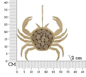 Mauro Ferretti Závěsná dřevěná dekorace Crab hnědá
