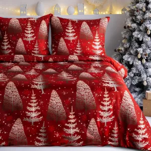 Eurofirany Vánoční povlečení z mikrovlákna Rubin 220x200 + 2x 70x80 cm červené