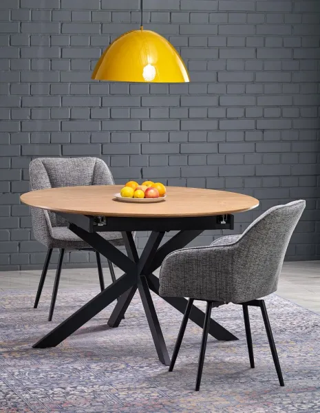 HALMAR Rozkládací jídelní stůl ACORD 120/200 cm dub přírodní/černý