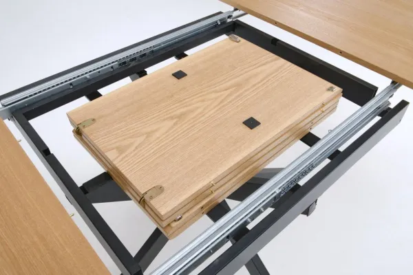 HALMAR Rozkládací jídelní stůl ACORD 120/200 cm dub přírodní/černý
