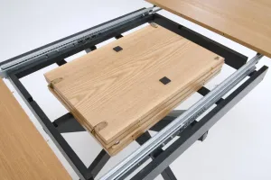 HALMAR Rozkládací jídelní stůl ACORD 120/200 cm dub přírodní/černý