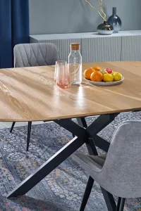 HALMAR Rozkládací jídelní stůl ACORD 120/200 cm dub přírodní/černý