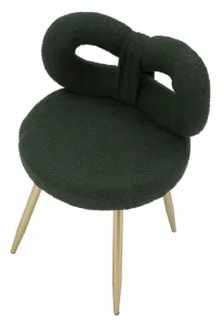 Mauro Ferretti Dizajnová jedálenská stolička Ilary Mini bouclé zelená