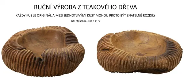 Mauro Ferretti Dekoratívna odkladacia miska Garit 37x16 z masívu