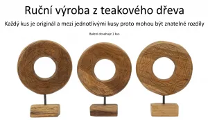 Mauro Ferretti Dřevěná dekorace Dorat 28 cm hnědá