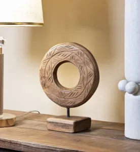 Mauro Ferretti Dřevěná dekorace Dorat 28 cm hnědá