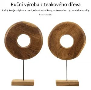 Mauro Ferretti Dřevěná dekorace Dorat 58 cm hnědá