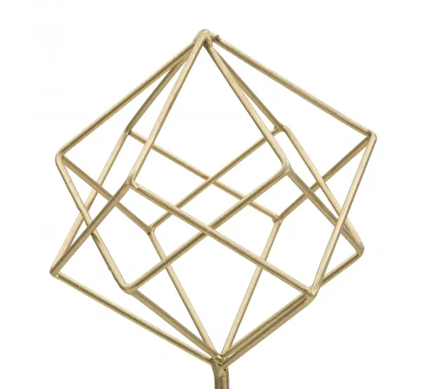 Mauro Ferretti Kovová dekorace Cube 41,5 cm zlatá
