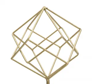 Mauro Ferretti Kovová dekorace Cube 41,5 cm zlatá