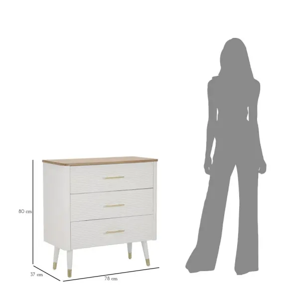 Mauro Ferretti Komoda Matera 78 cm biela