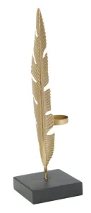 Mauro Ferretti Kovový svícen Leaf Glam 34 cm zlatý