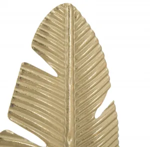 Mauro Ferretti Kovový svícen Leaf Glam 34 cm zlatý