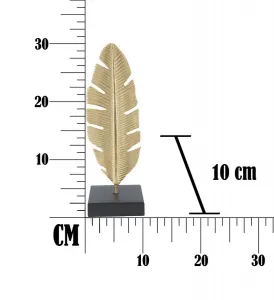 Mauro Ferretti Kovový svícen Leaf Glam 34 cm zlatý