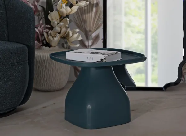 Mauro Ferretti Konferenční stolek Gea 38 cm petrolejově modrý