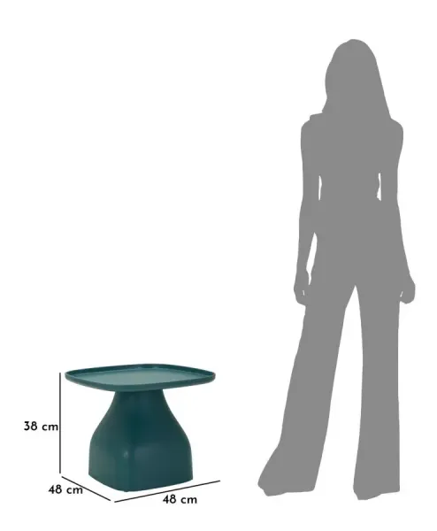Mauro Ferretti Konferenční stolek Gea 38 cm petrolejově modrý