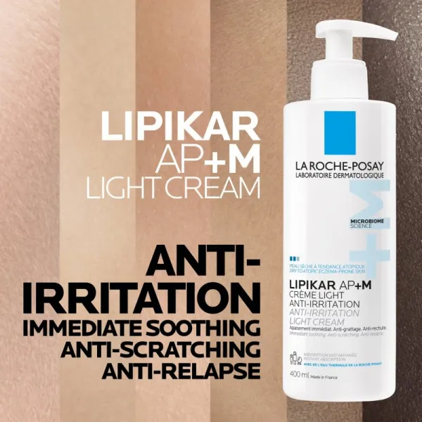 La Roche-Posay Lipikar AP+M Light Cream relipidačný krém pre suchú až atopickú pokožku 200 ml