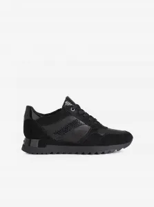 Black Women's Suede Sneakers Geox Tabelya - Women's