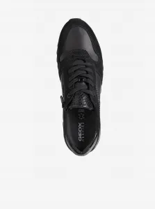 Black Women's Suede Sneakers Geox Tabelya - Women's