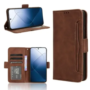 SLOT Peňaženkový obal pre Xiaomi 14 hnedý