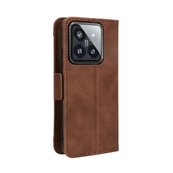 SLOT Peňaženkový obal pre Xiaomi 14 hnedý